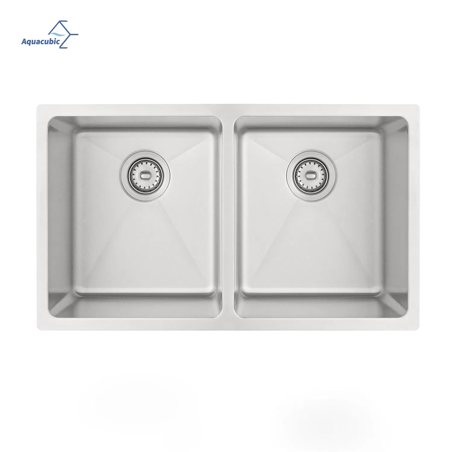 Factory Price Customization High Quality Top Mount Handmade 304 Stainless Steel Undermount Double Bowl Kitchen Sinks