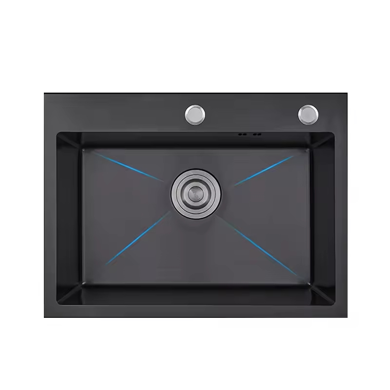 Stainless Steel Sink 304 Wire Drawing Process Kitchen Hotel Modern Design Rectangular with Multifunctional Faucet