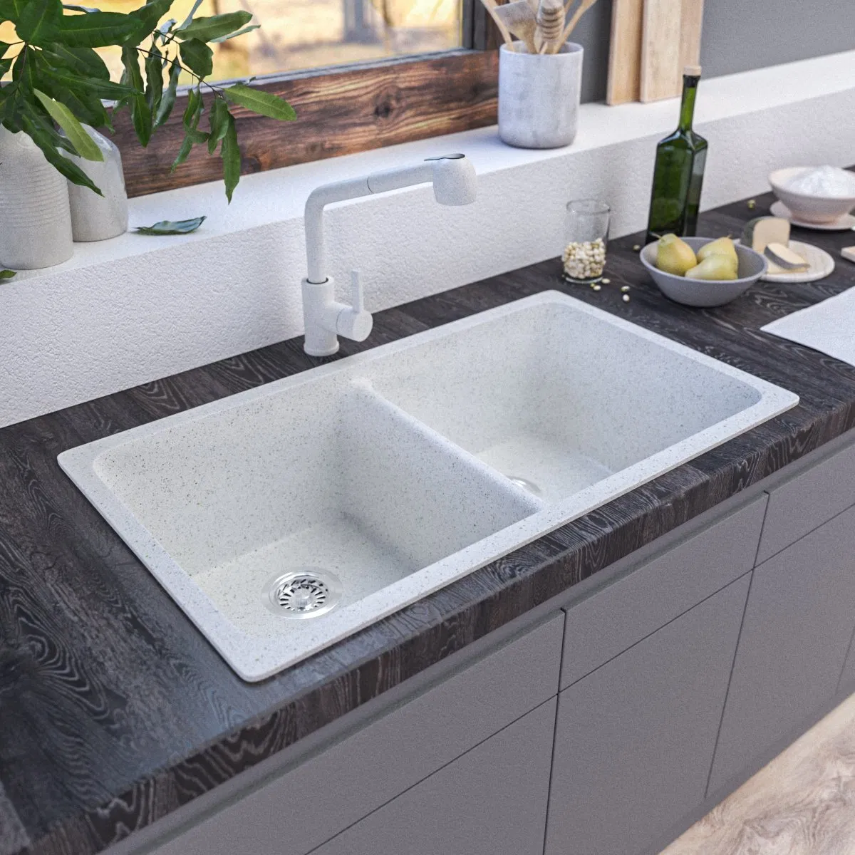 Premium Grey Kitchen Sink for Ice Cream and Dessert Lovers