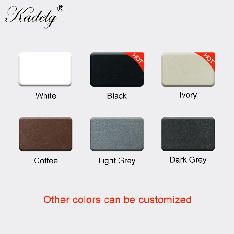 Factory Direct Price Double Bowl White Quartz Stone Sink Composite Granite Kitchen Sink with Drainboard