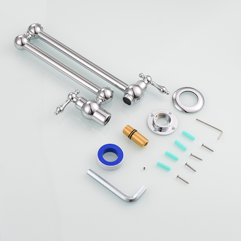 Folding Stretchable Double Joint 2 Handles Kitchen Sink Faucet Filling Faucet Commercial Pot Filler Faucet
