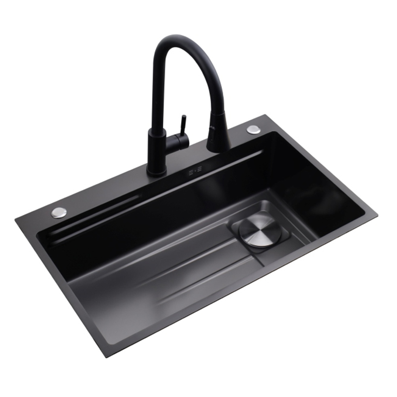 New Kitchen Sink Nano Silver Stainless Steel with Cutting Board Dishwashing Sink