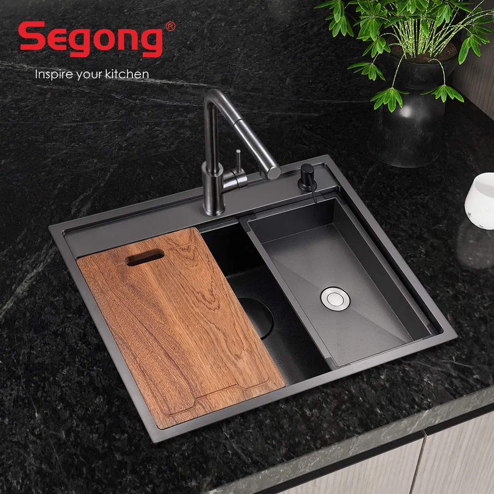 Drop-in Kitchen Sink 304 Stainless Steel Topmount Handmade Kitchen Sink Single Bowl Workstation Sink