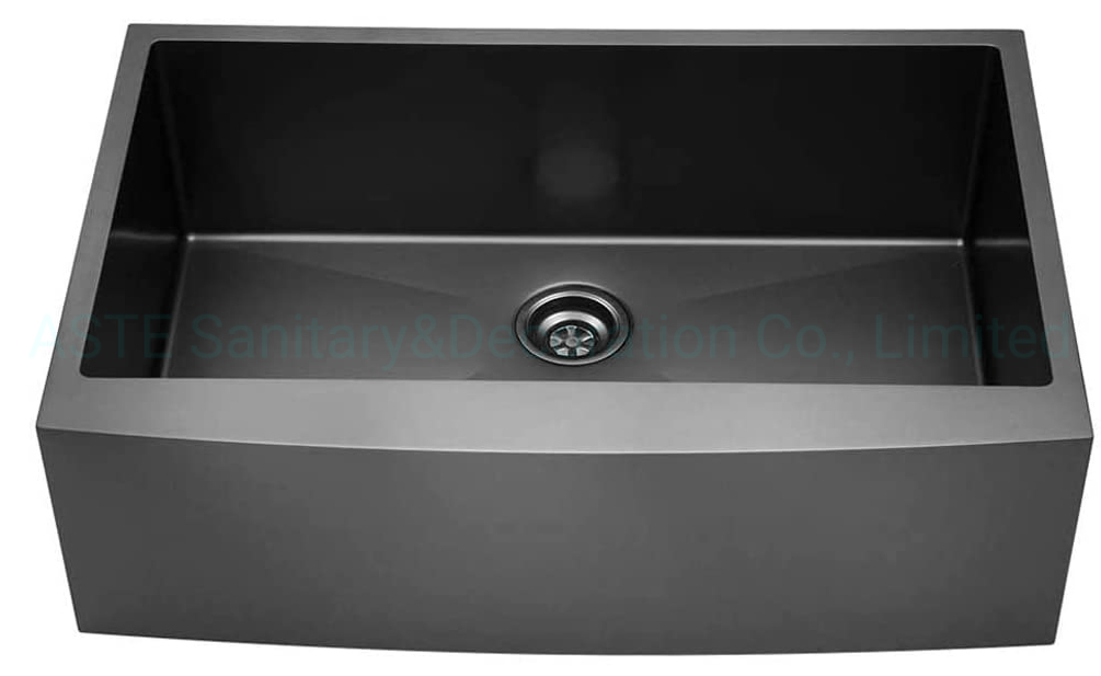 Nano Black Anti Scratch 36× 21× 10 Inches Cabinet Countertop Apron Front Farmhouse Handmade Single Bowl Kitchen Stainless Steel Sink Has3621