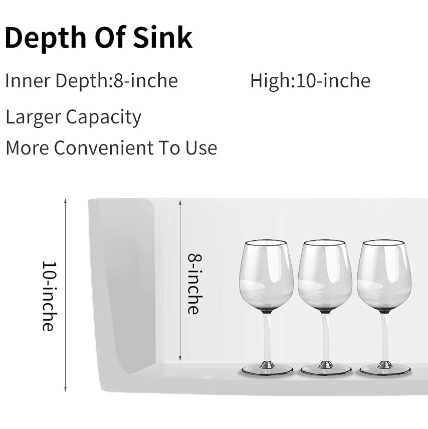 Popular Design Cupc Small Size 24 Inch White Ceramic Solid Surface Farmhouse Apron Front Kitchen Sink