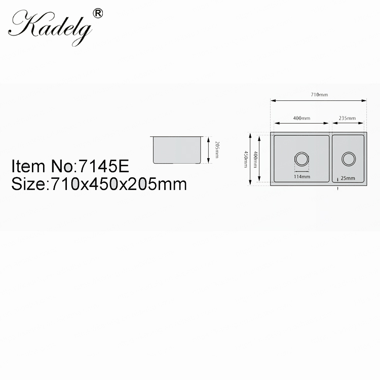 Unique Design Top Mount Grey Double Bowl Rectangular Composite Granite Marble Kitchen Sinks