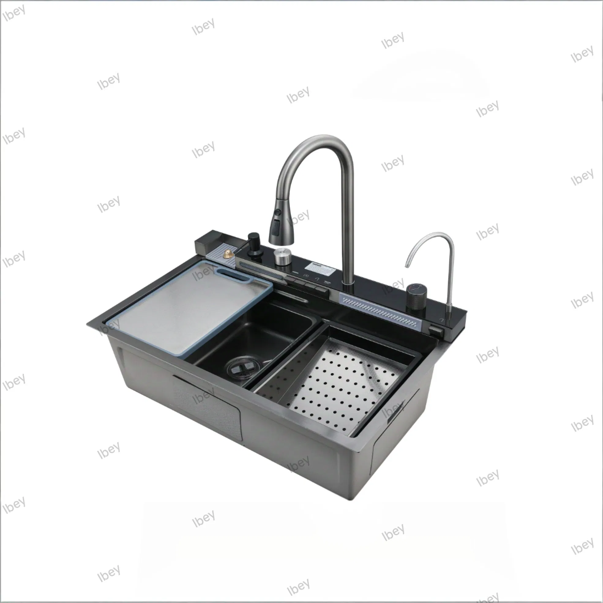304 Stainless Steel Sink with Cutting Board and Faucet