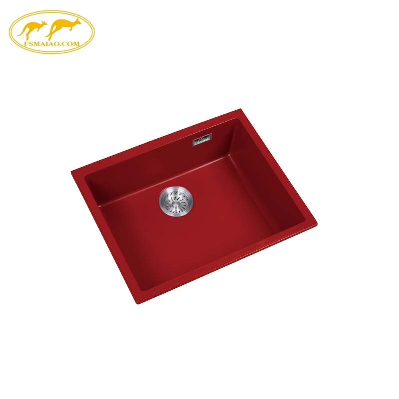 Matte Finish Non-Slip Bottom Zero Radius Corner Granite Composite Kitchen Sink