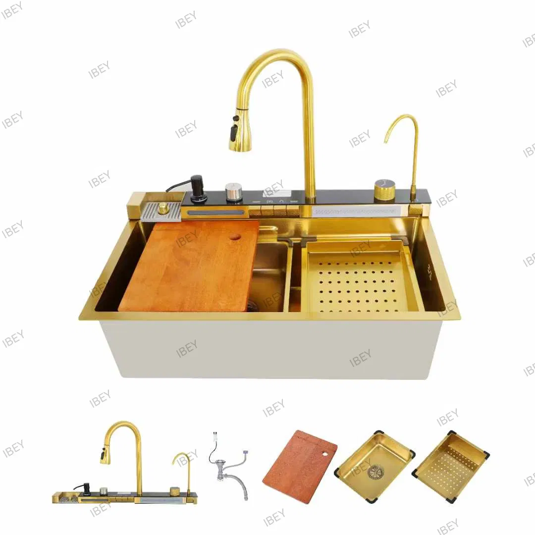 304 Stainless Steel Sink with Cutting Board and Faucet