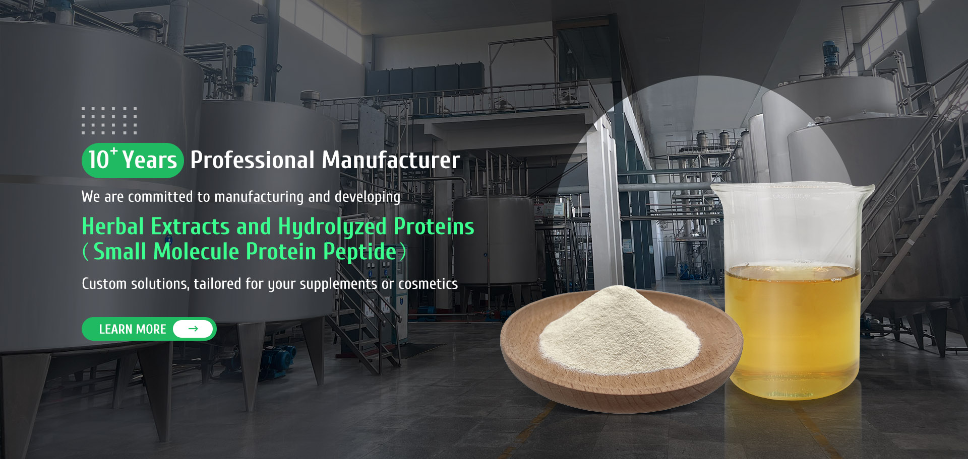 Le-Nutra biotechnology natural ingredients production facility