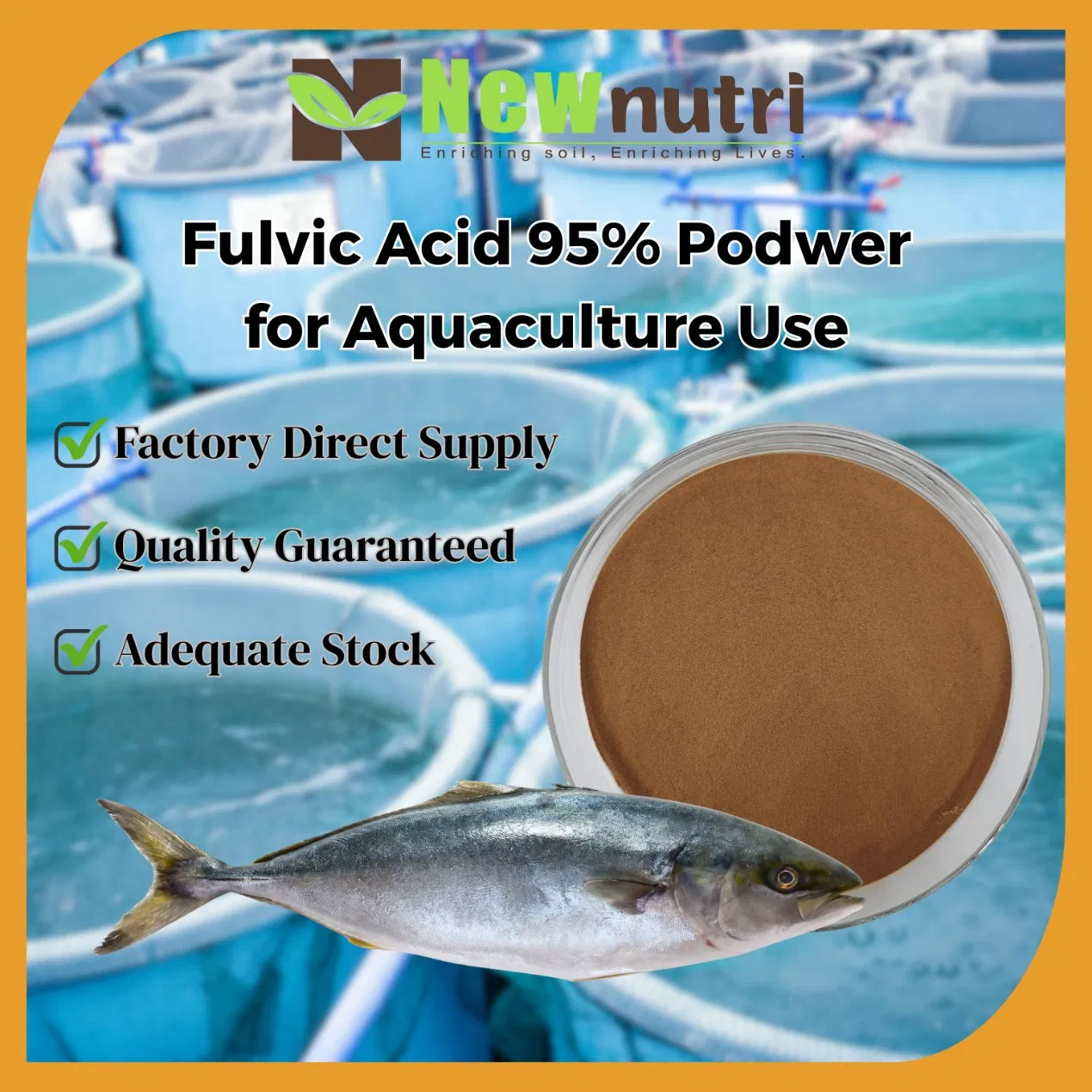 Natural Fulvic Acid for Aquatic Animal Feed Applications