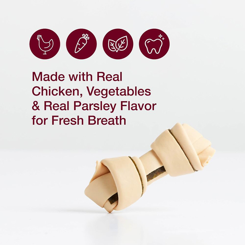 Rawhide Free Mini Bone with Real Parsley 14oz (397g) Pouch Dog Treats