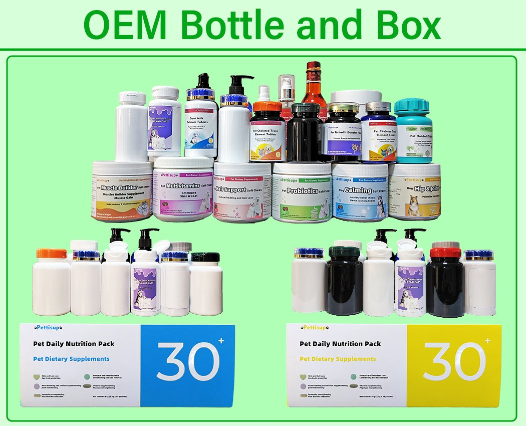 Pettisup OEM Dog Supplement and Vitamin Soft Calming Chews Anxiety Relief Support Pet Health Care Pet Treats