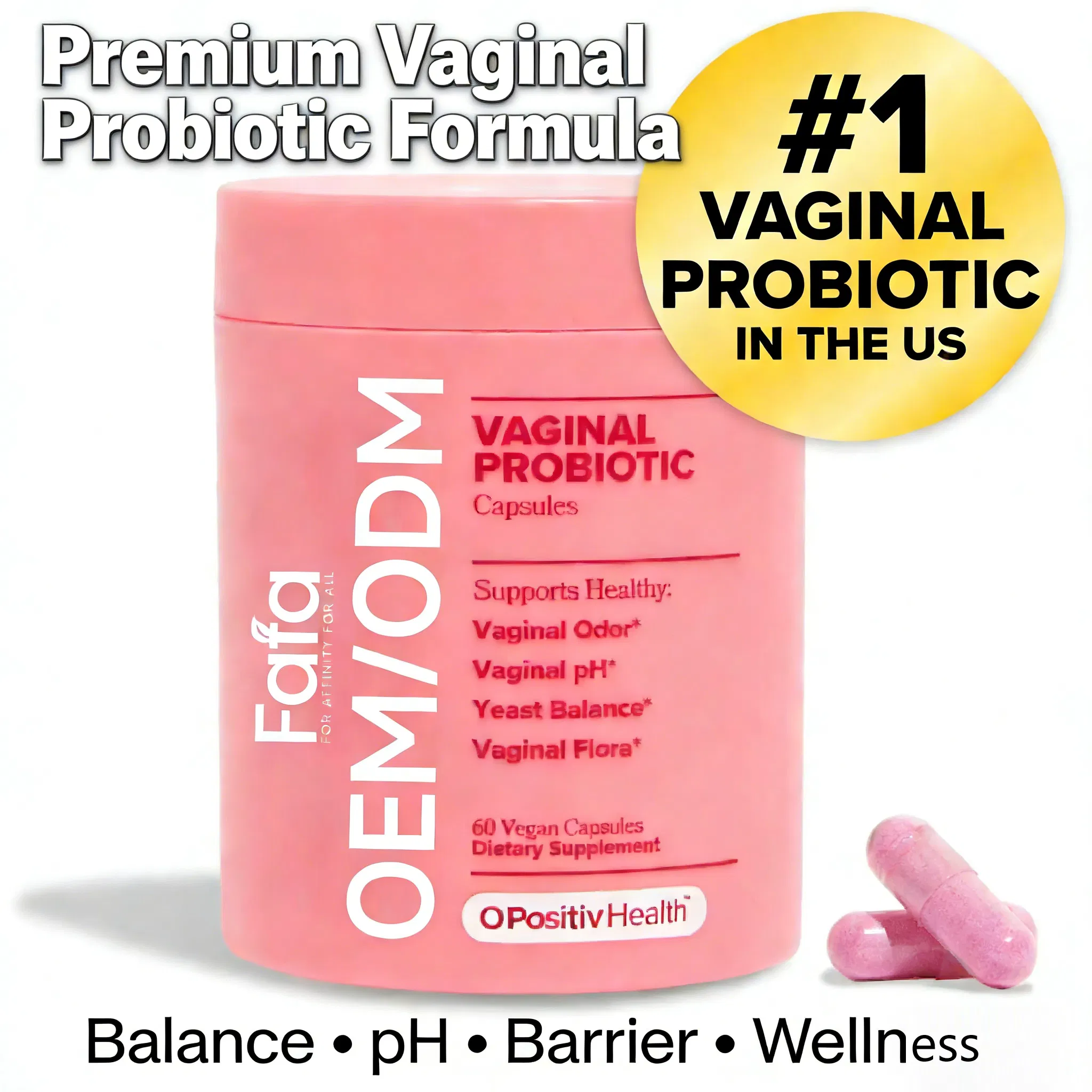 Probiotic Capsules with Vitamin for OEM Vaginal Probiotic Solutions