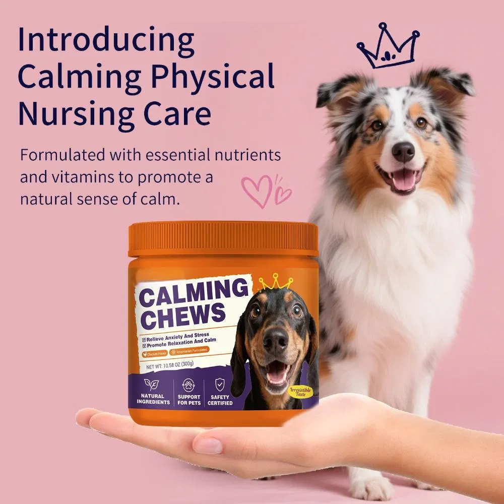 OEM Soft Chews for Dogs and Cats Pet Health Care Supplement for Anti-Stress and Anxiety Peaceful Calming Chews for Pets