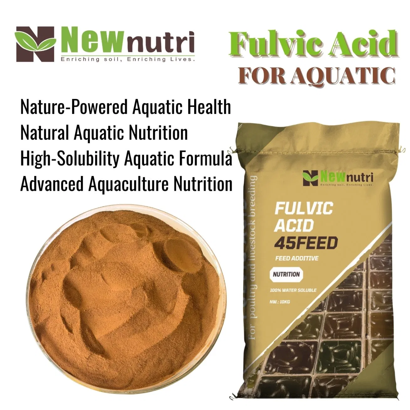 Natural Fulvic Acid for Better Feed Efficiency Feed-Grade Animal Nutrition