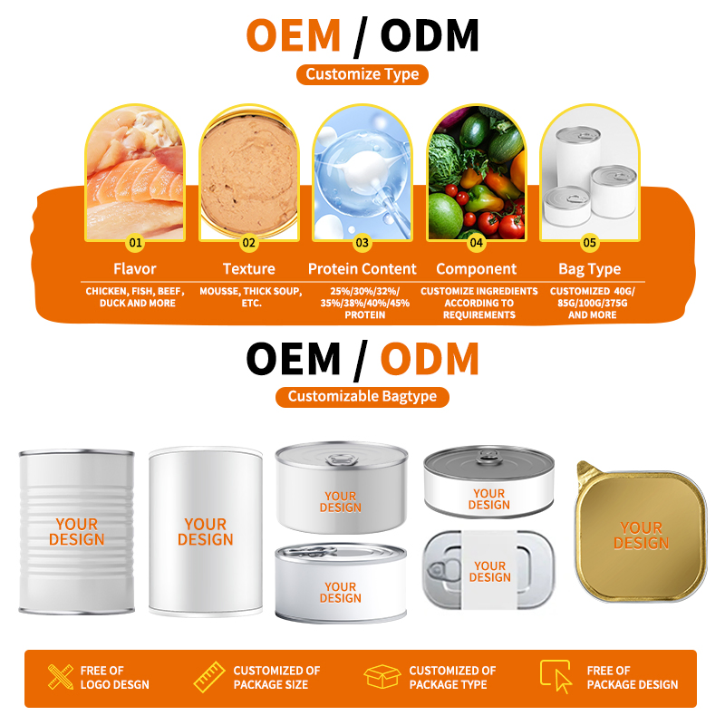 OEM ODM Factory Price Wet Cat Snack Pet Food Dog Snacks Treats