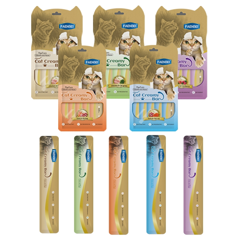 Delicious Faenbei Rainbow Cat Treat Bar for All Cat Breeds