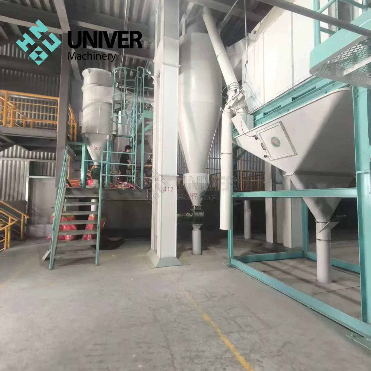 Automatic Shrimp Crab Pellet Feed Line with Feeding Extruding Drying and Packing System