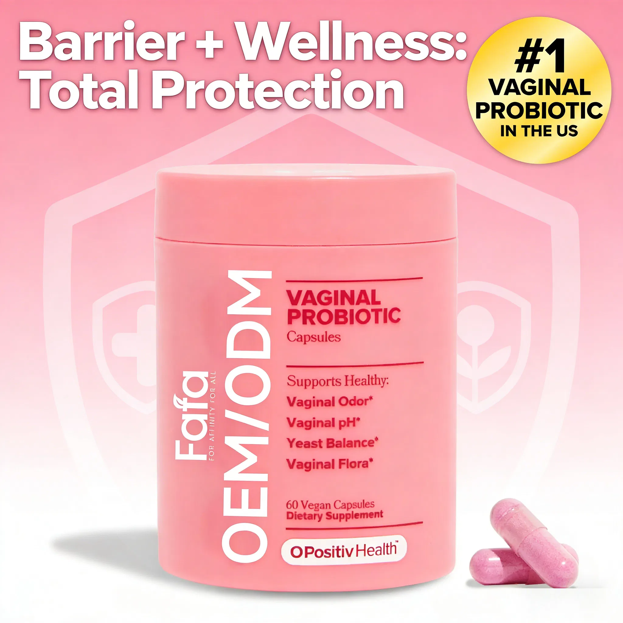 Probiotic Capsules with Vitamin for OEM Vaginal Probiotic Solutions