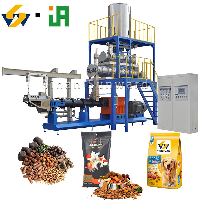Source Factory High-Quality Best Price Pet Food Production Line Dog Cat Food Manufacturing Unit Plant Equipment Aquatic Fish Shrimp Feed Making Extruder Machine