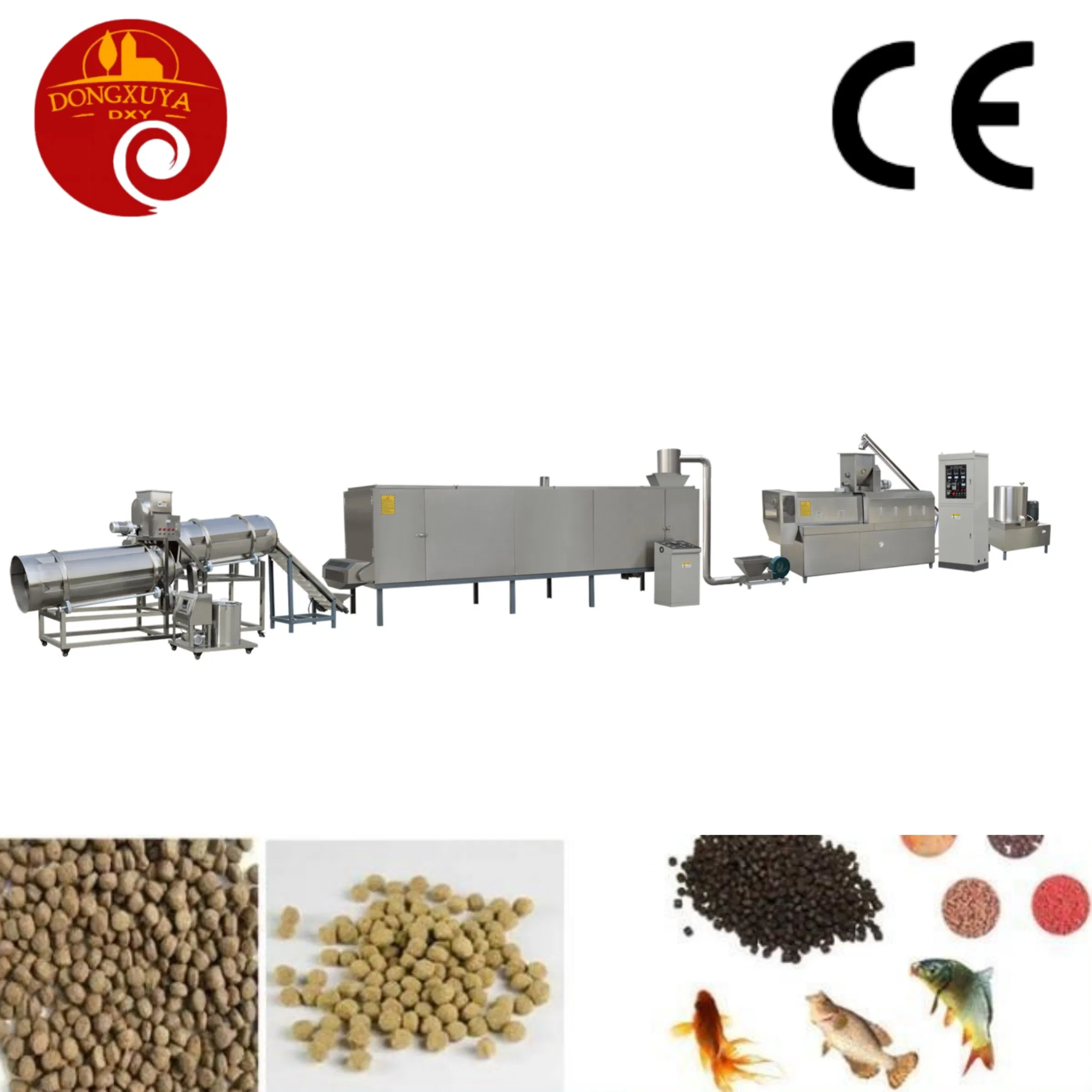 4ton/H Automatic Aquaculture Feed Pellet Making Extruder Machine Floating Sinking Fish Feed Equipment Plant Production Line