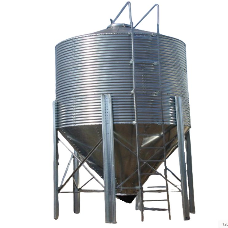 Durable Galvanized Steel Feed Tower for Poultry Farming Needs