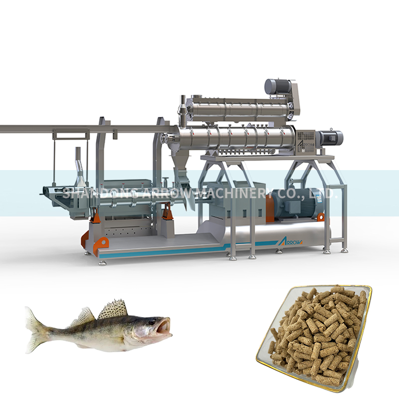 Fully Automatic Aquaculture Floating and Sinking Fish Feed Extruder Feed Processing Machine Production Line