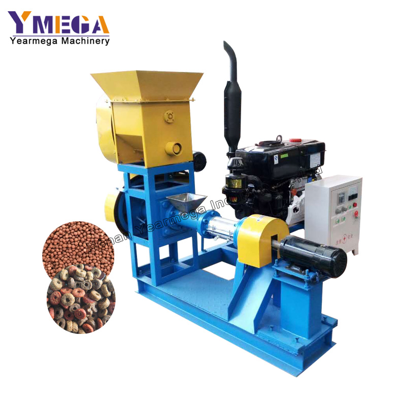 Small Size Floating Fish Feed Pellet Processing Machine with Diesel Engine