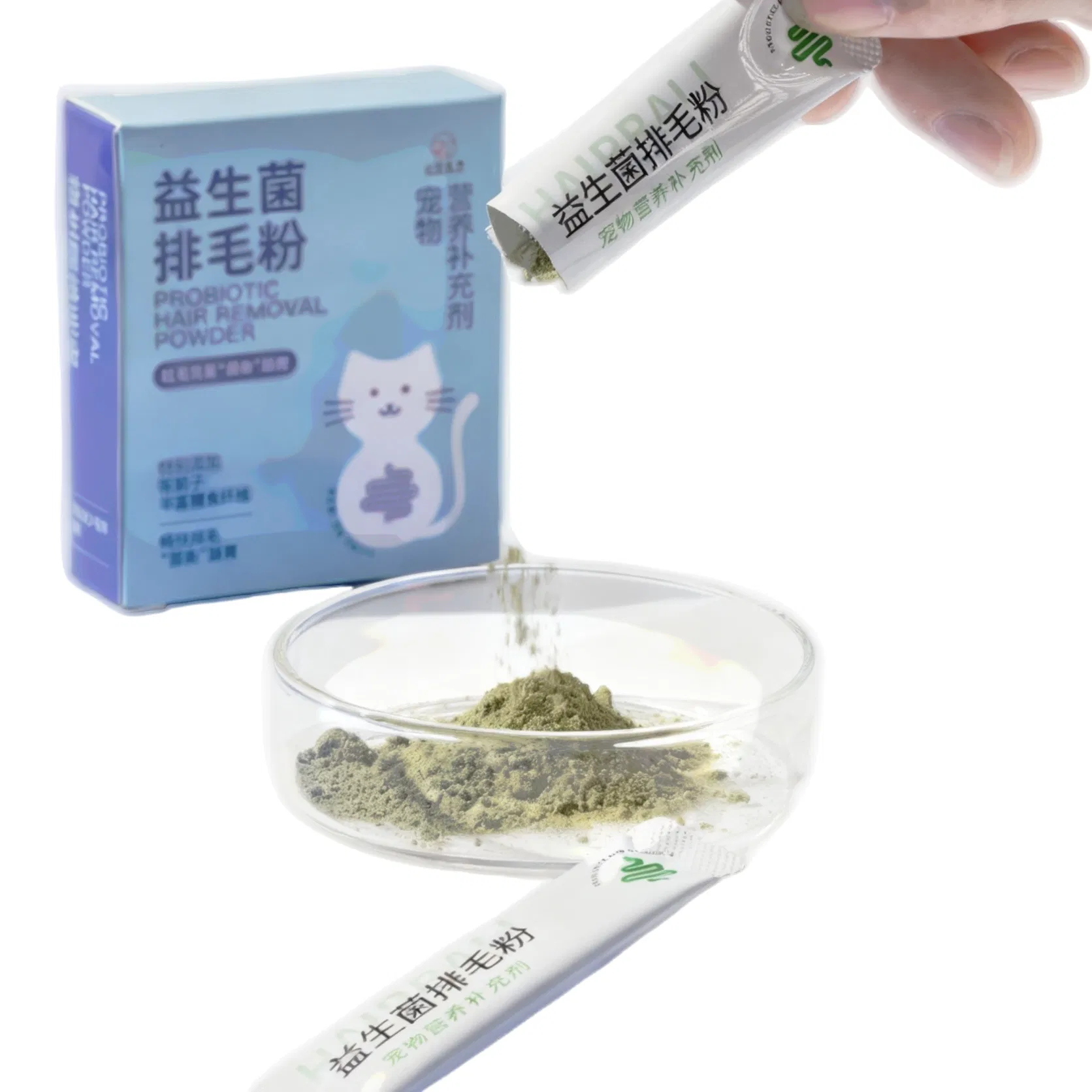 Probiotic Powder for Long-Haired Cats: Hairball Control Solution