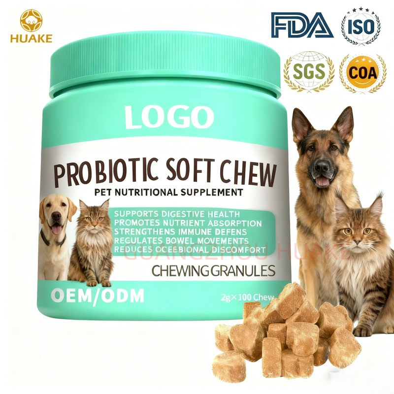 OEM Probiotic Soft Chews Treats for Dog Health Care Dog Nutriton Supplements and Vitamin with Custom Formula