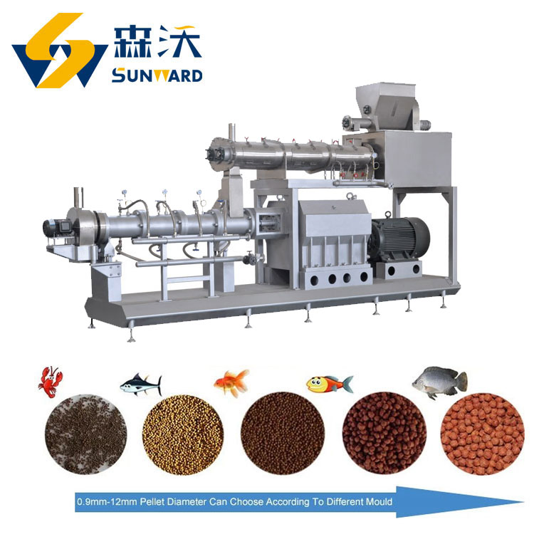5. Capacity 1 Ton/H Aquaculture Floating and Sinking Fish Feed Processing Machine Extruder Equipment Plant Line