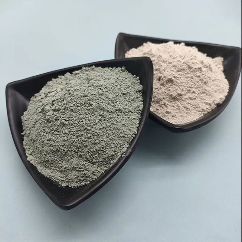 Green and White Natural Zeolite Powder Horticultural Soil Improvement Aquaculture Feed Grade Composed of Sio2 Clay