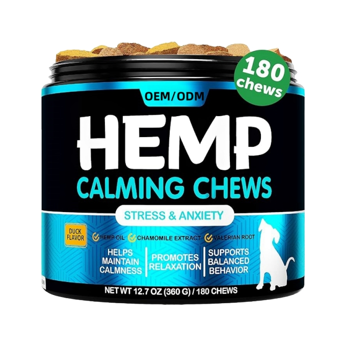 Natural Calming Soft Chews for Dogs Anxiety Relief Supplements Pet Health Care Treats for Stress Reduction Aid Separation Travel