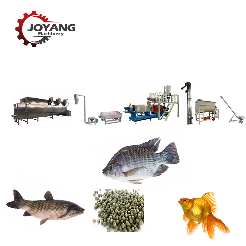 Puffed Fish Feed Extruder Food Granulator Floating Pellet Fish Feed Making Machine