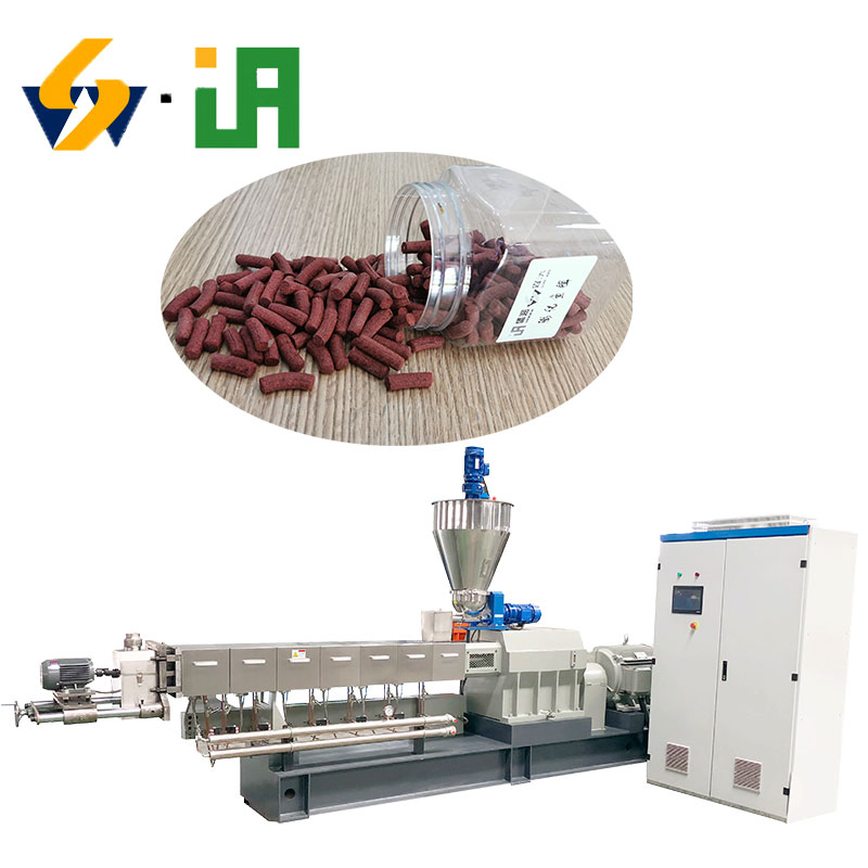 Double Screw Floating Fish Feed Pellet Extruder Machine Animal Food Mixer Producing Pet Production Line