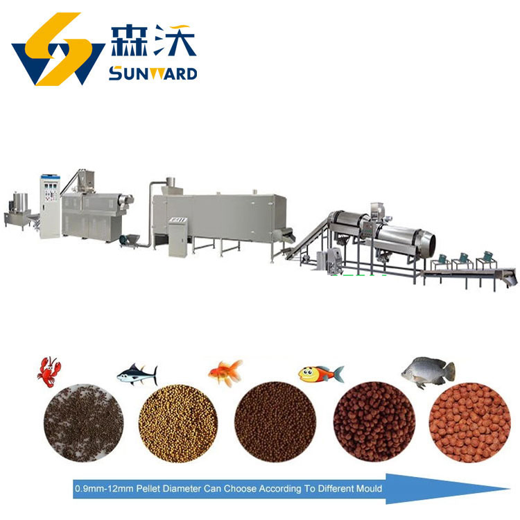 5. Capacity 1 Ton/H Aquaculture Floating and Sinking Fish Feed Processing Machine Extruder Equipment Plant Line