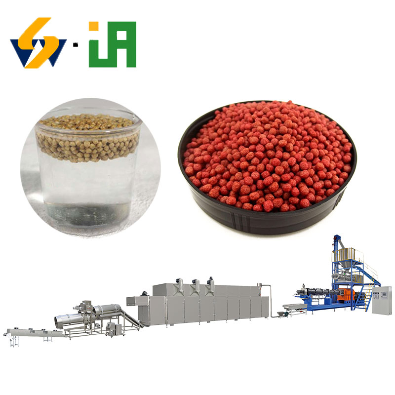 Industrial Shrimp Fish Feed Fish Food Production Line Double Screw Extruder Industrial