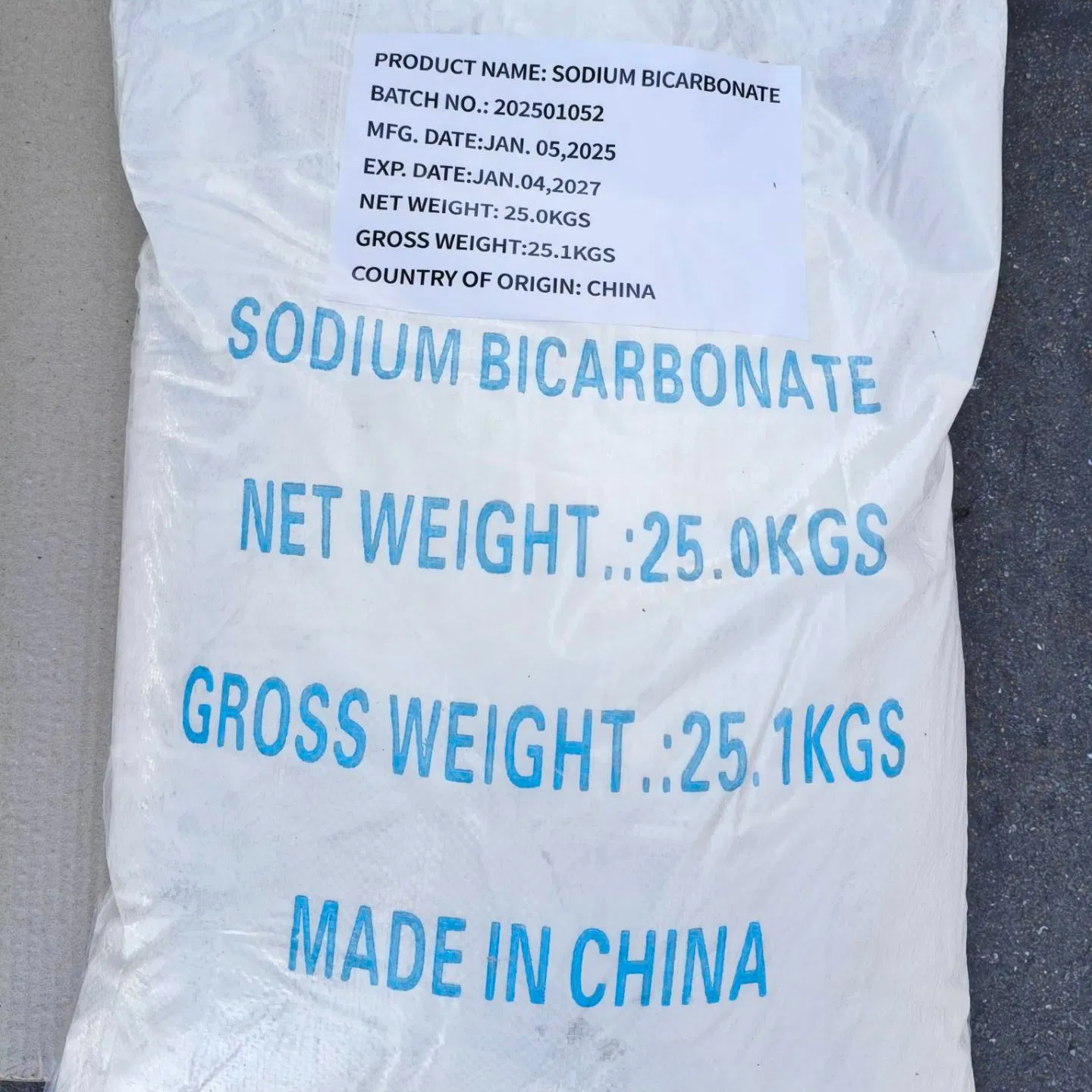 Feed Grade NaHCO3 Baking Soda High Purity 99.5% Sodium Bicarbonate for Aquaculture