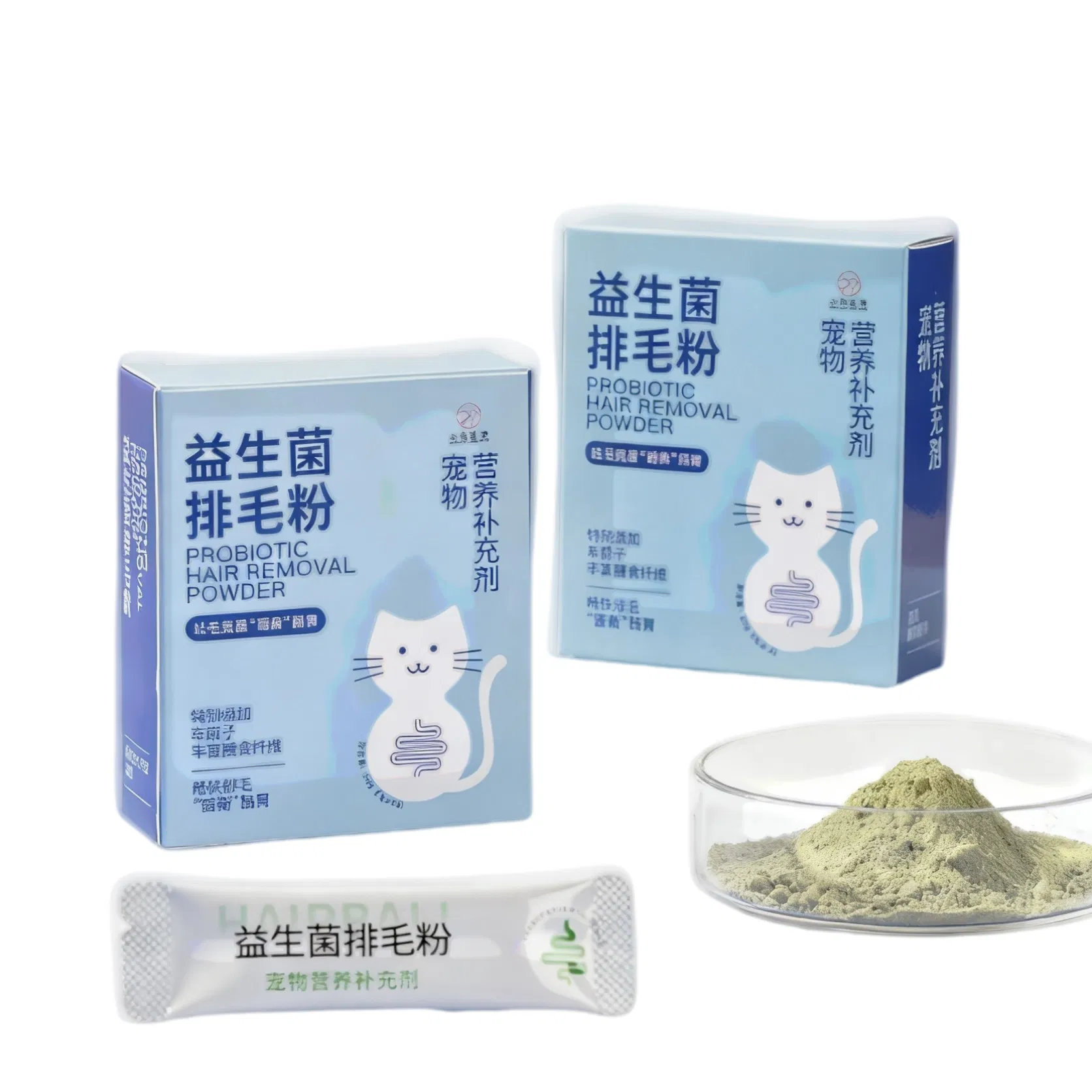 Probiotic Powder for Long-Haired Cats: Hairball Control Solution