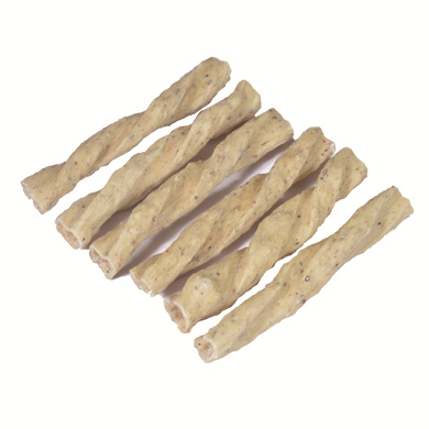 Factory Ddirect Sale Rawhide and Chicken Twist Stick Pet Treats