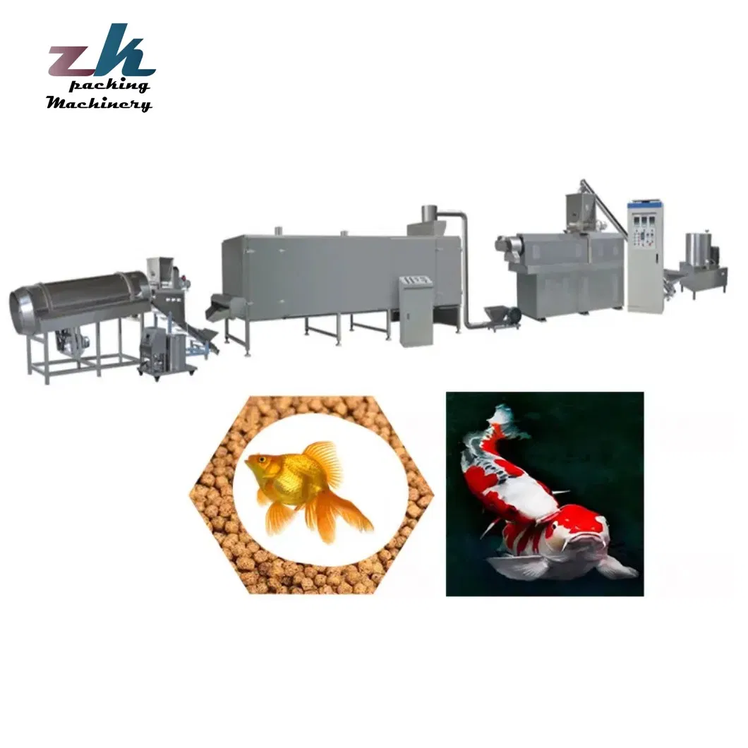Single Screw Full Automatic Pet Snack Food Animal Pellet Floating Fish Feed Extruder Machine Aquafeed Extruder