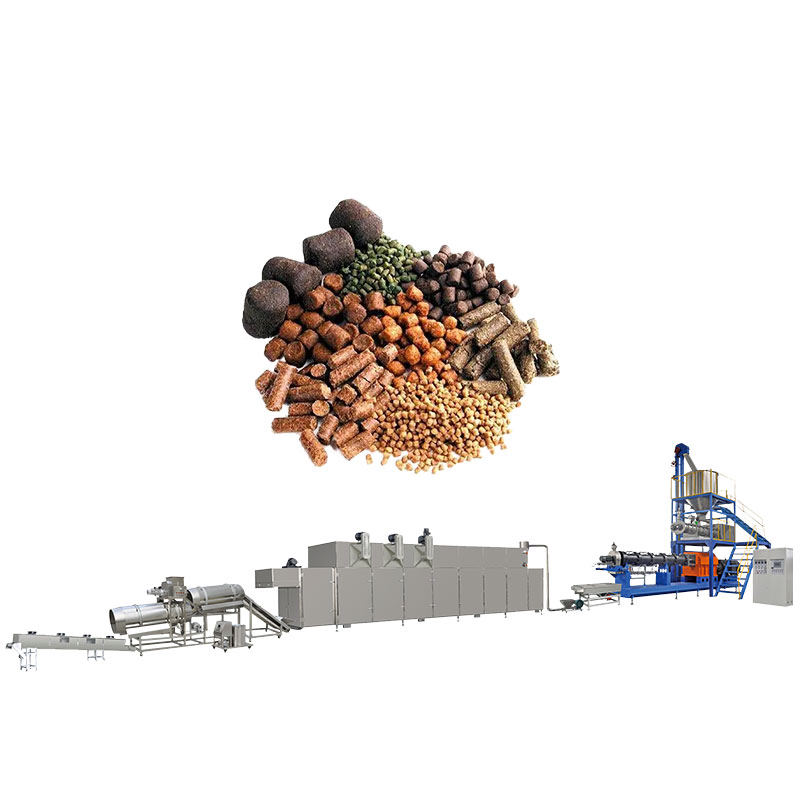Industrial Shrimp Fish Feed Fish Food Production Line Double Screw Extruder Industrial
