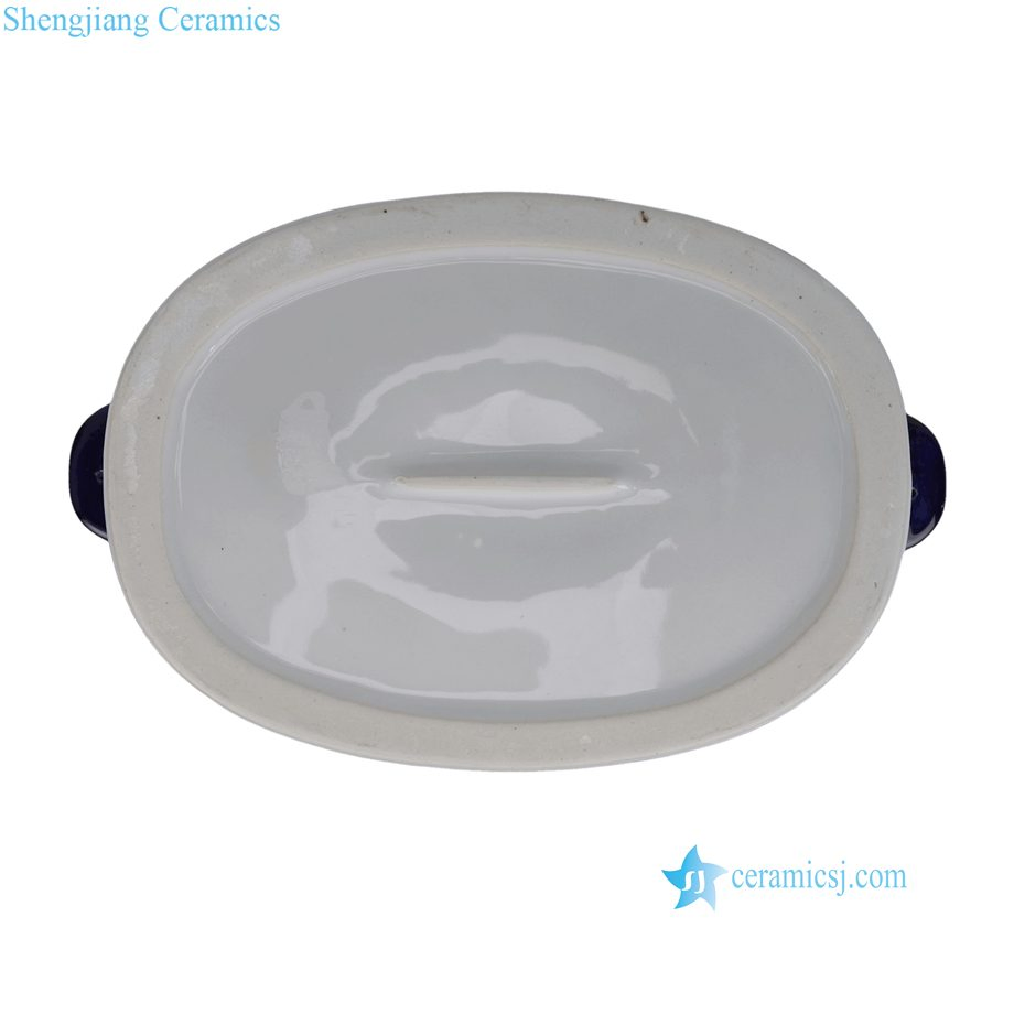 Wholesale Affordable Blue and White Floral Motif Ceramic Houseplant Growers with Handles