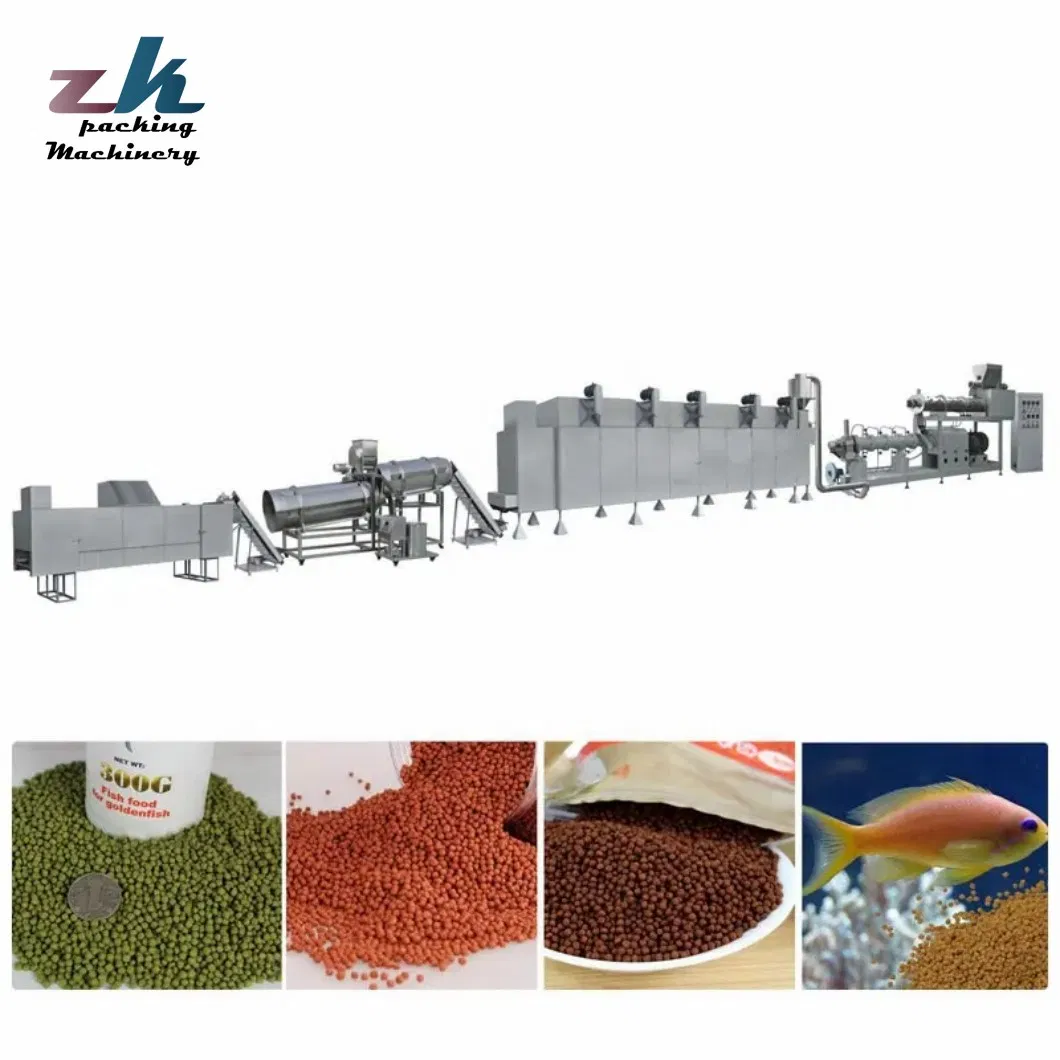 Single Screw Full Automatic Pet Snack Food Animal Pellet Floating Fish Feed Extruder Machine Aquafeed Extruder