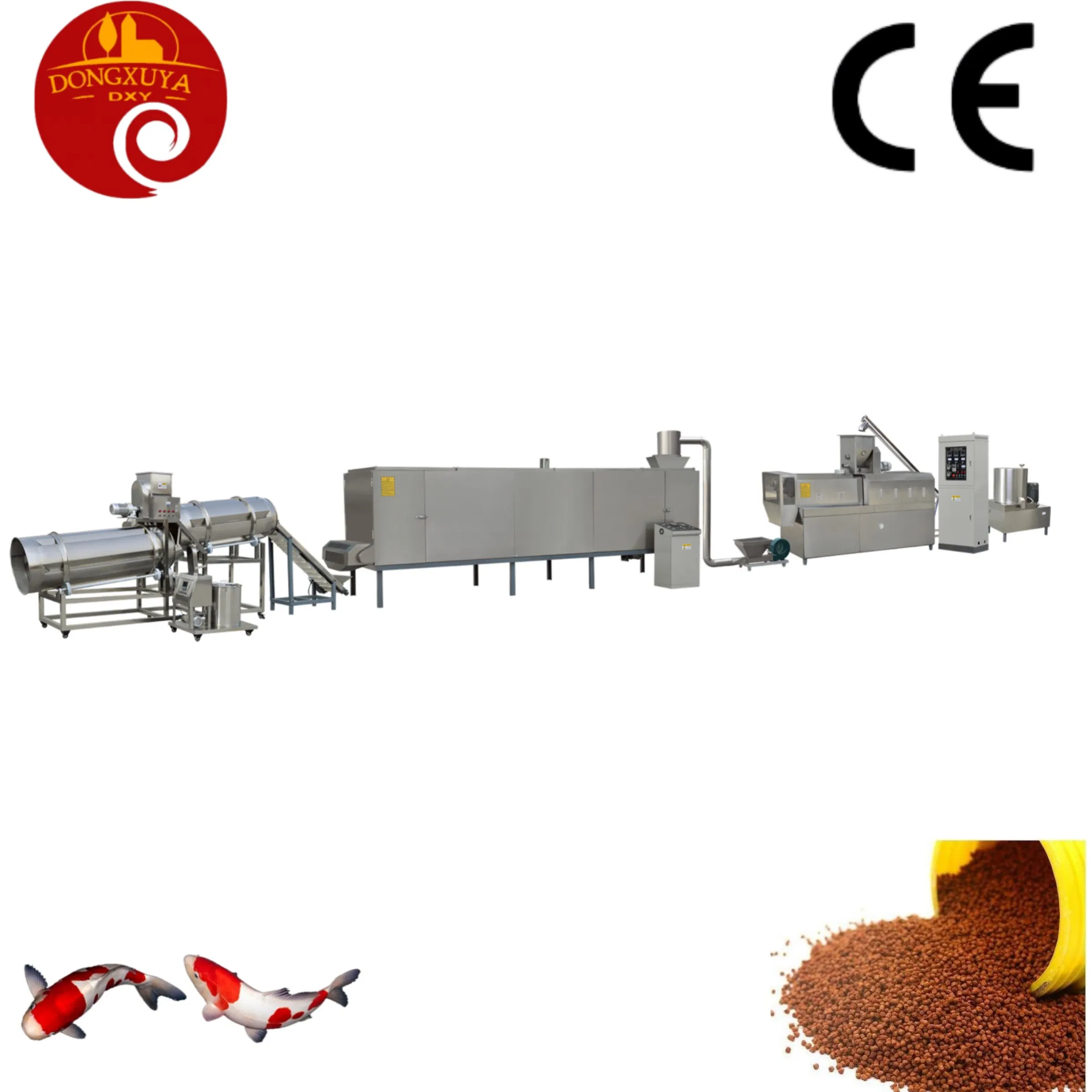 4ton/H Automatic Aquaculture Feed Pellet Making Extruder Machine Floating Sinking Fish Feed Equipment Plant Production Line