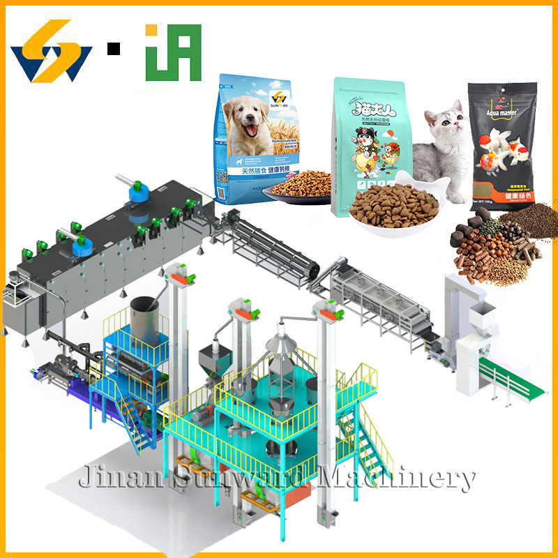 Source Factory High-Quality Best Price Pet Food Production Line Dog Cat Food Manufacturing Unit Plant Equipment Aquatic Fish Shrimp Feed Making Extruder Machine