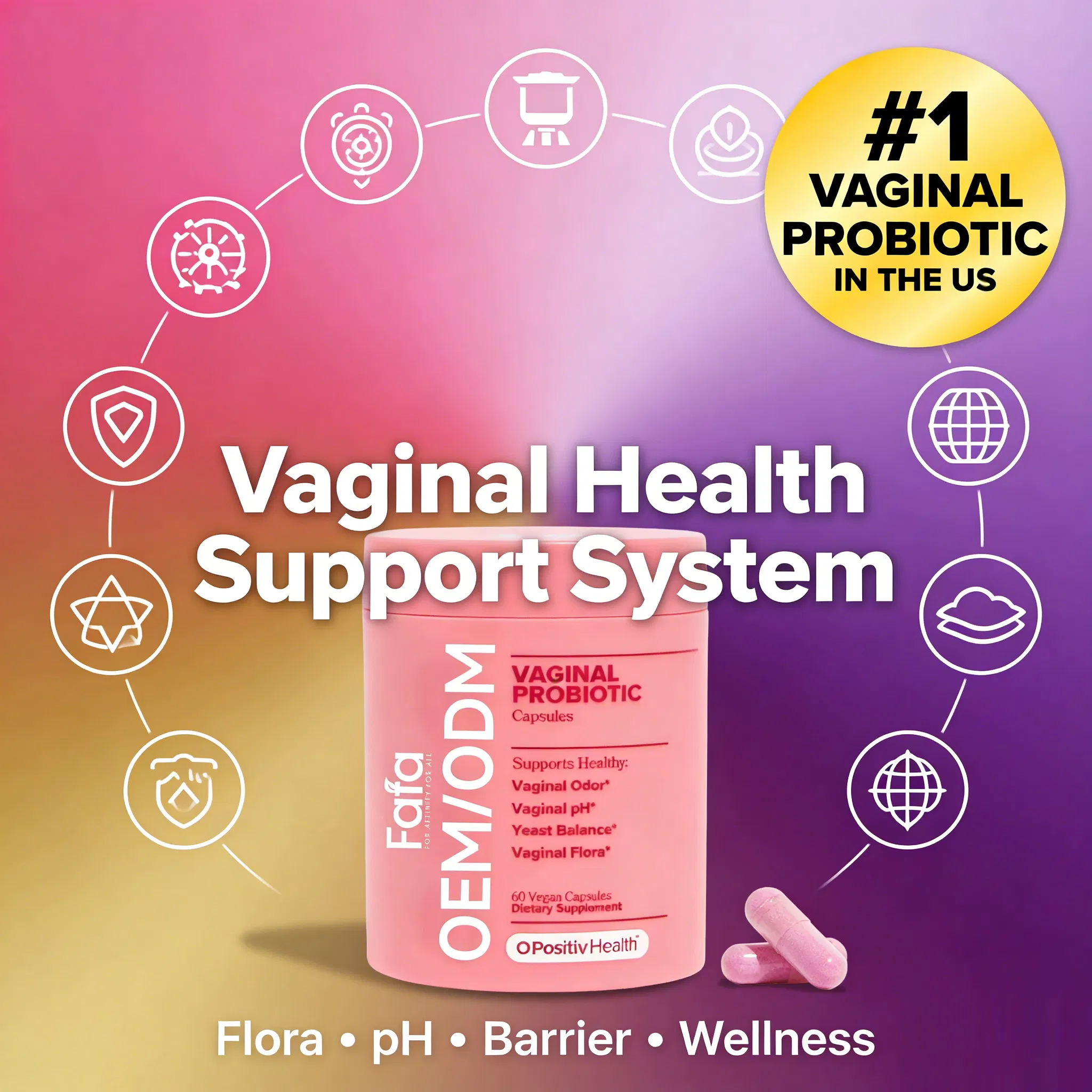 Probiotic Capsules with Vitamin for OEM Vaginal Probiotic Solutions