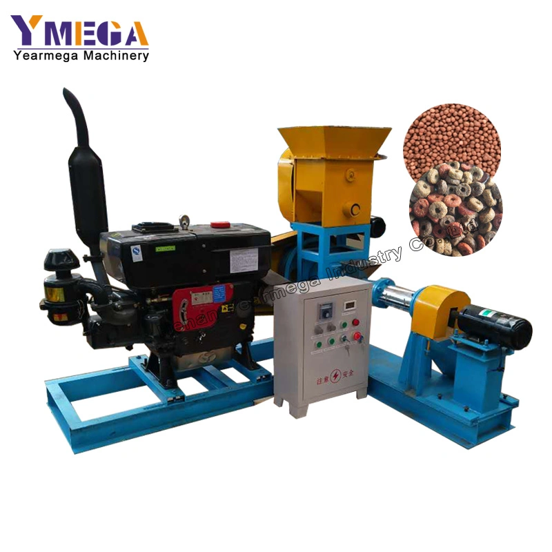 Small Size Floating Fish Feed Pellet Processing Machine with Diesel Engine
