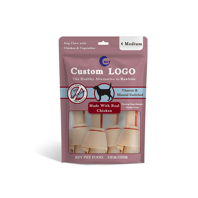 Rawhide Free Medium Bone with Chicken 11oz (312g) Pouch Dog Treats